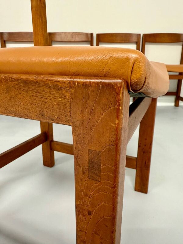Lot 6 anciennes chaises scandinave''Corona'' design années 60 Lennart Bender
