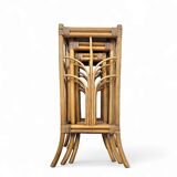 Nesting set bamboo plant stands 1970s