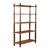 Bibliothèque en bois tourné