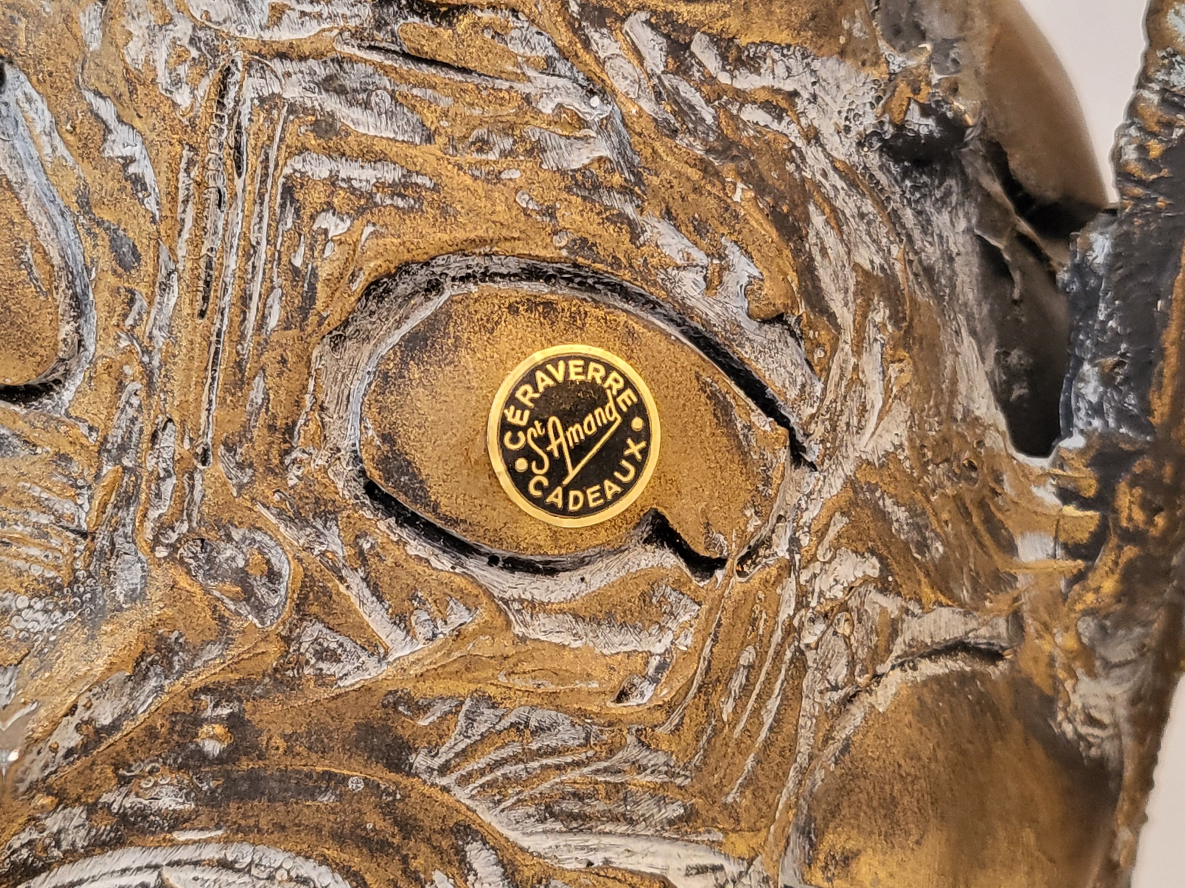 Pair of vintage Ceraverre vases 1960