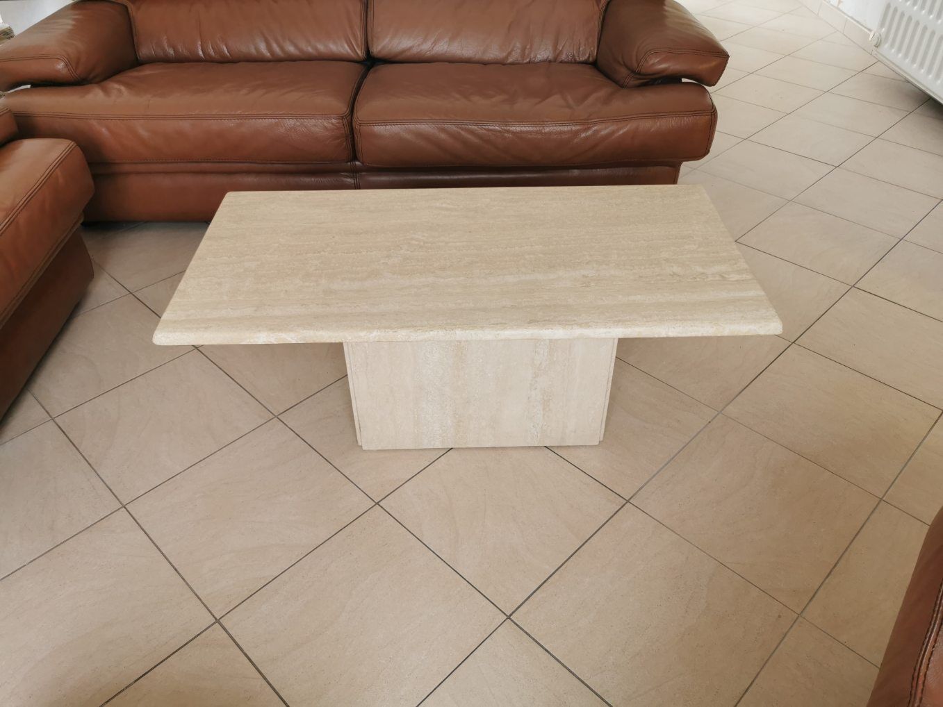 Table basse travertin
