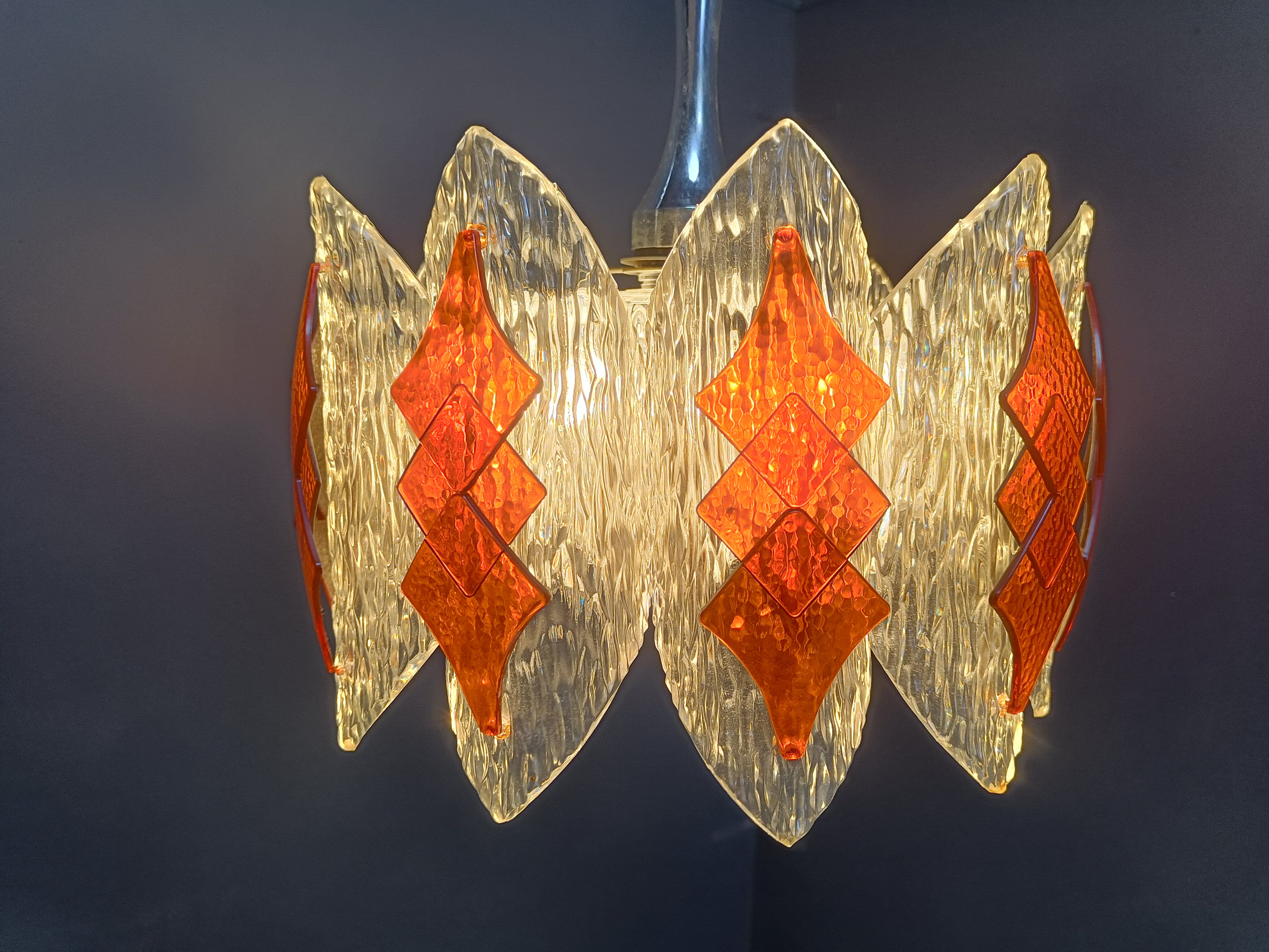 Acrylic space age chandelier by Marbach Leuchten, Germany, 1960s