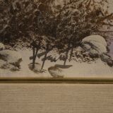 Italian winter landscape painting oil on canvas