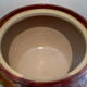 Enamelled sandstone pot