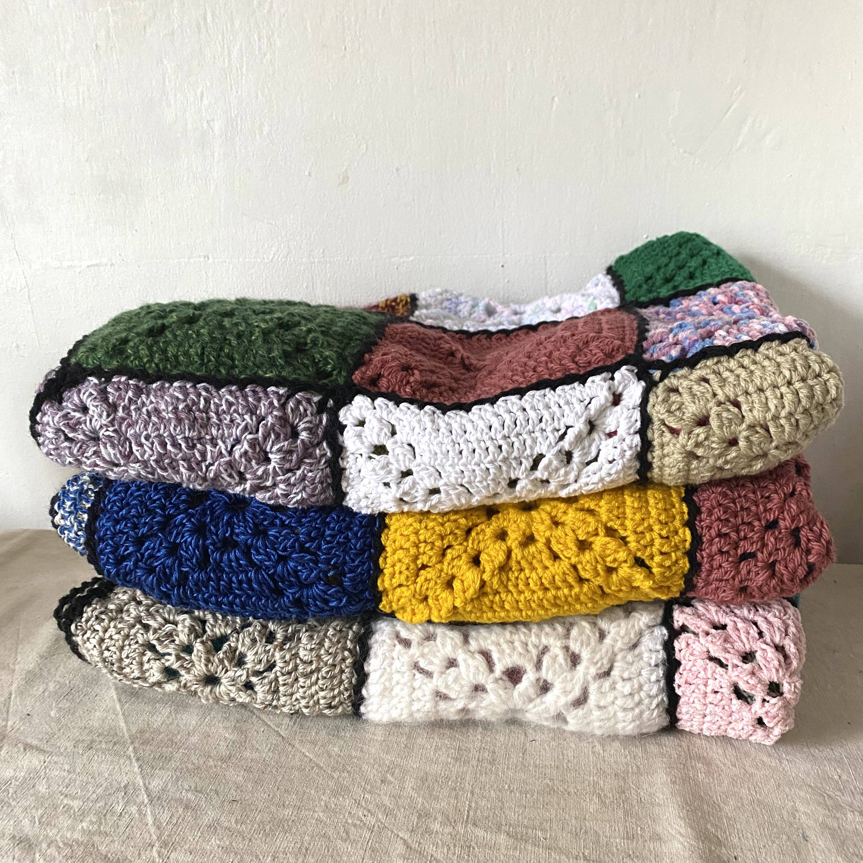 Plaid granny crochet