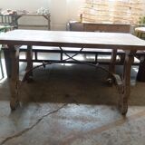 20th century solid wood farmhouse table