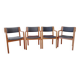 Set of 4 Scandinavian chairs Sweden Skandi Form 1981