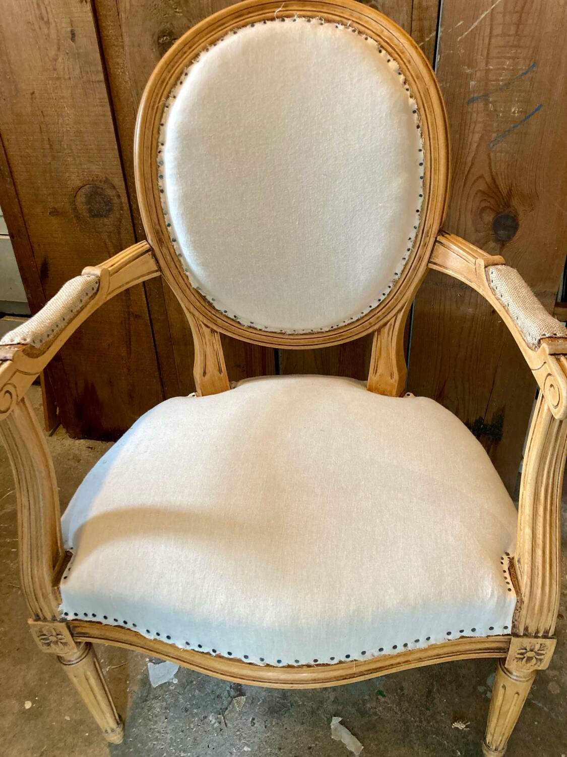 Louis XVI medallion armchair