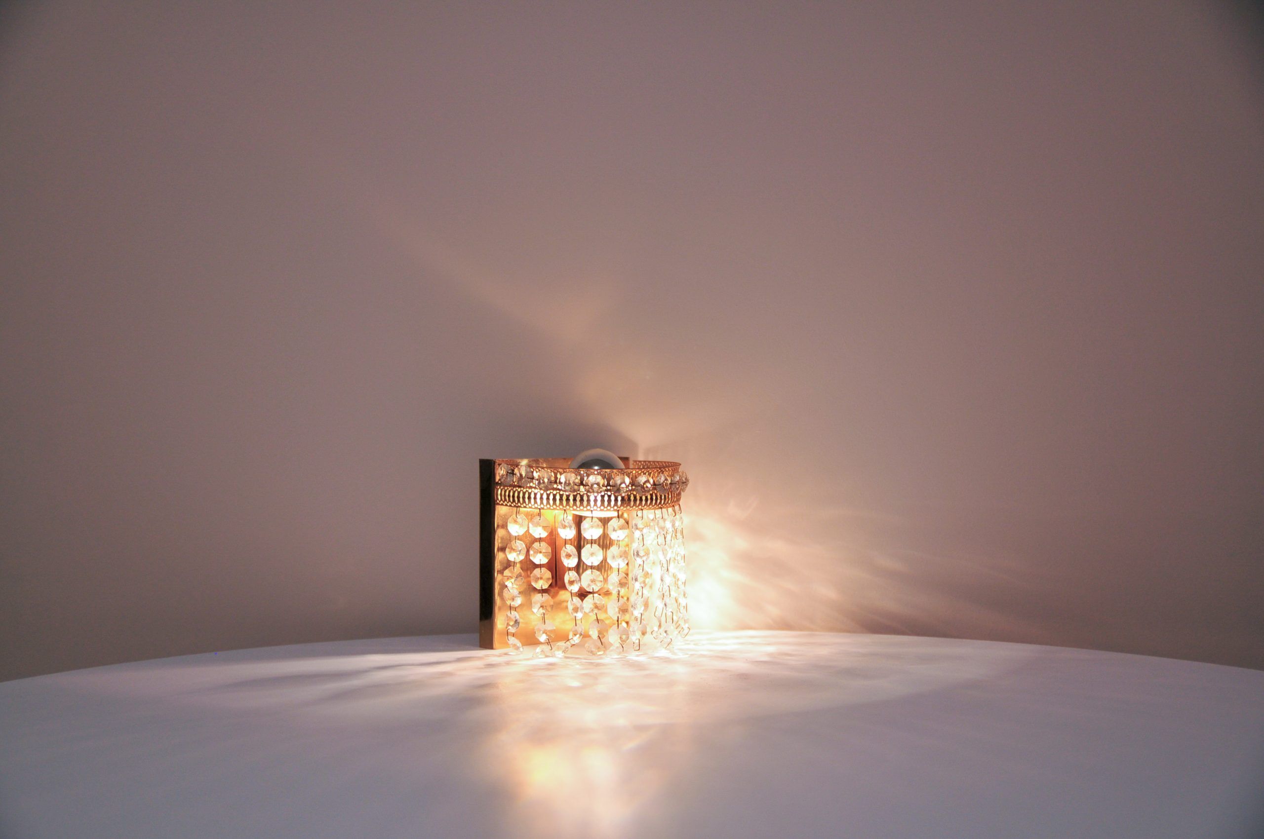 Vintage brass wall lamp beads