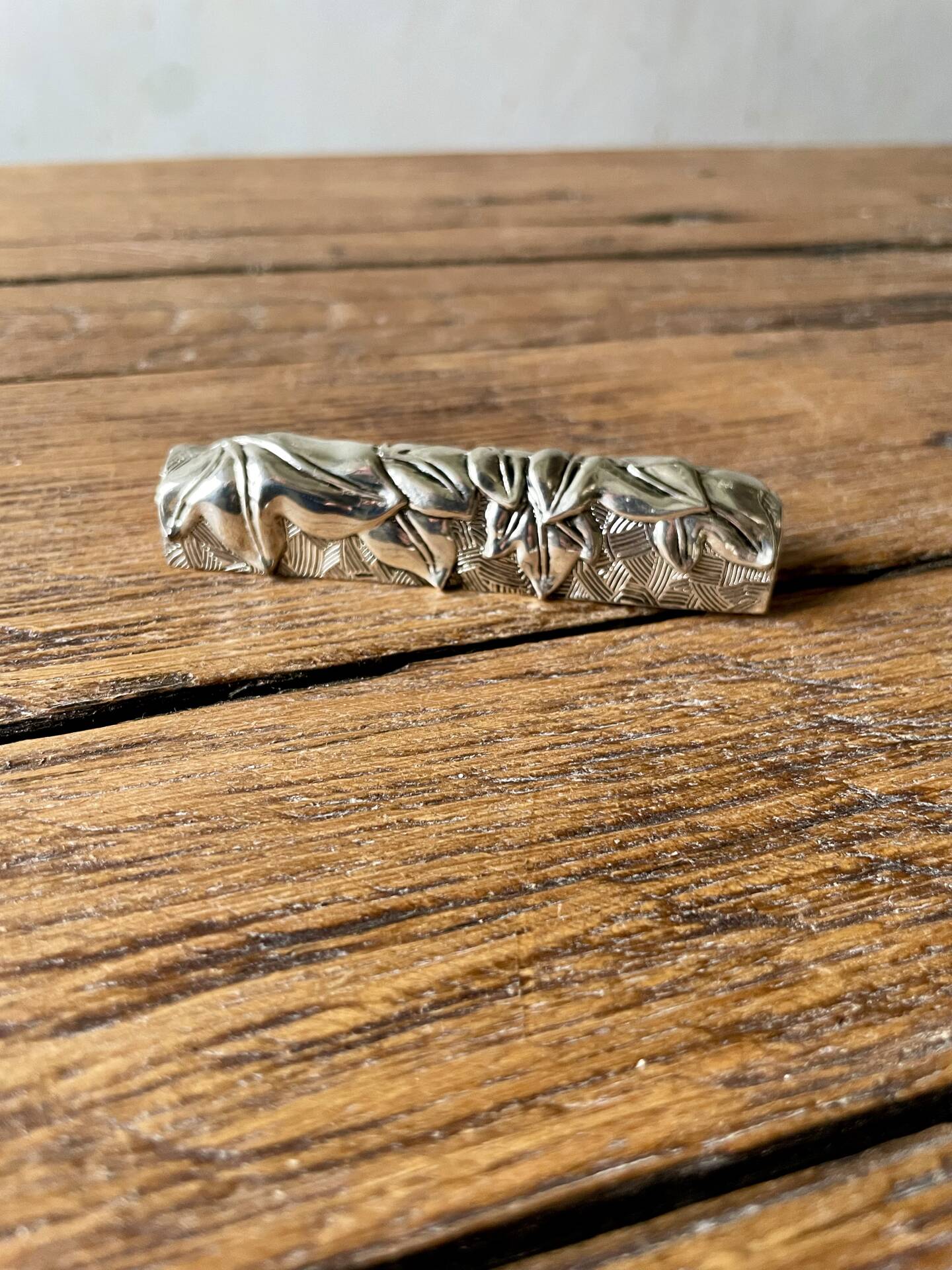 6 silver metal knife rests SILEA vintage
