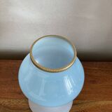 Opaline and brass cup