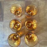 Set of six antique liqueur glasses