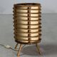 Bamboo cylindrical table lamp by Louis Sognot, France 1950s