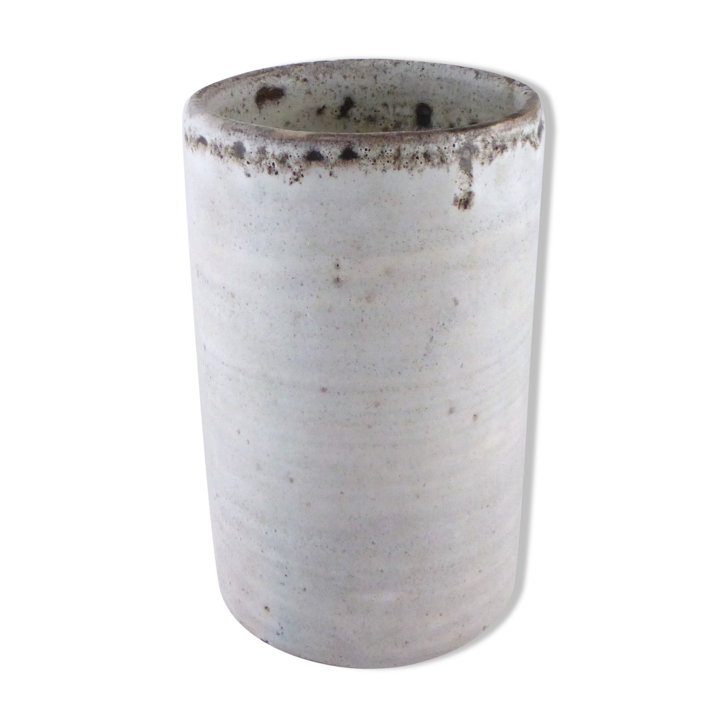 Vase nuanced white roll 1960