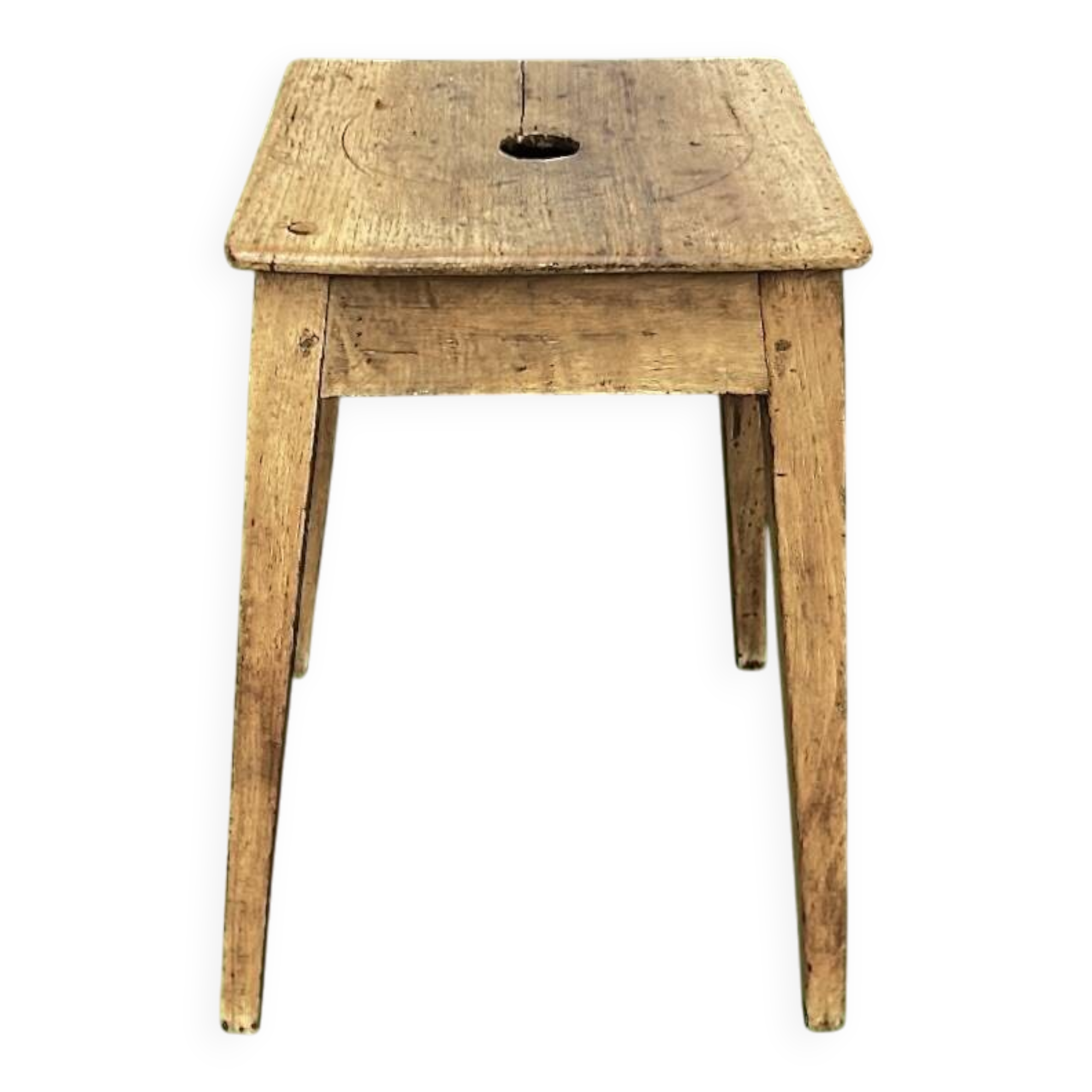 Old rustic wooden stool – handcrafted