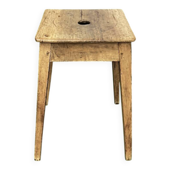 Old rustic wooden stool – handcrafted