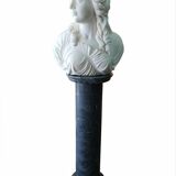 Marble bust of a woman, 20th century