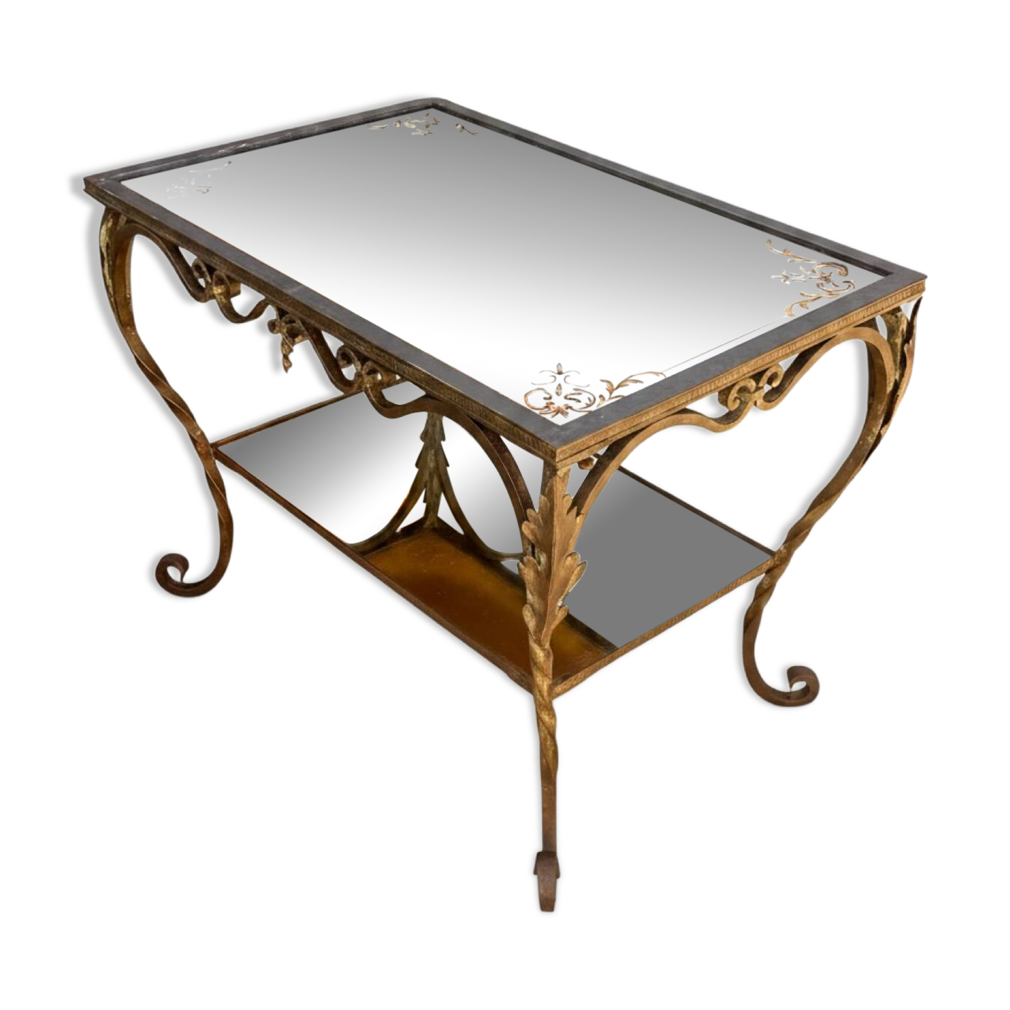 Mirror coffee table, circa 1920