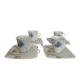 Set of 4 Limoges porcelain coffee cups "Hortensia" Guy Degrenne