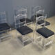Lucite or plexi dining chairs, 1970s - set of 6