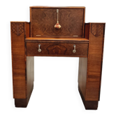 Arts and Crafts burr wood bureau desk