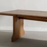 Vintage Swedish Squared Wooden Sofa Coffee Cabin Table in Pine, 1930s