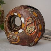 Ceramic vase with modernist bas-reliefs by Luigi Santi from the 1950s.