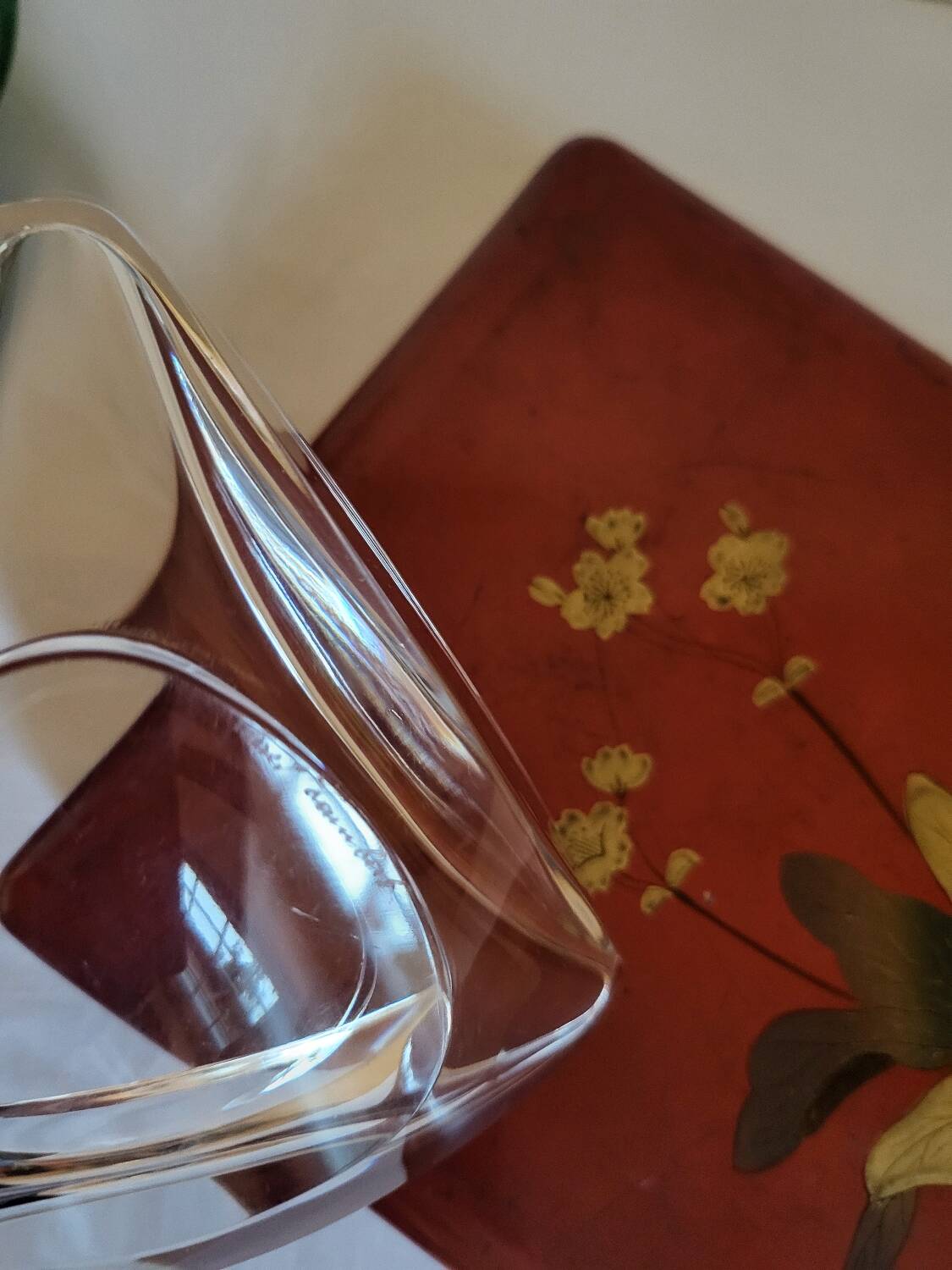 Val St Lambert Crystal Pocket Ashtray