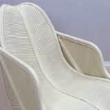 Vintage rattan chaise lounge vivai del sud 1970s