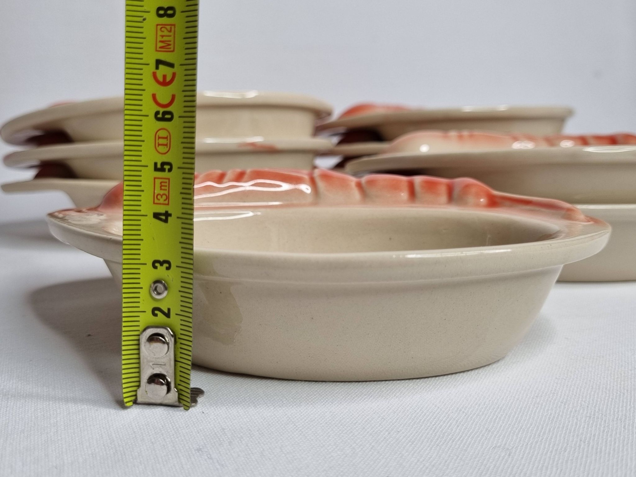 Set of 9 Vintage "Crayfish" Ceramic Bowls, "Charles Amand"