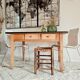 Old farm trade table 4 drawers