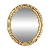 Miroir doré oval