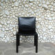 CAB 412 chair in black leather, Mario Bellini design for Cassina