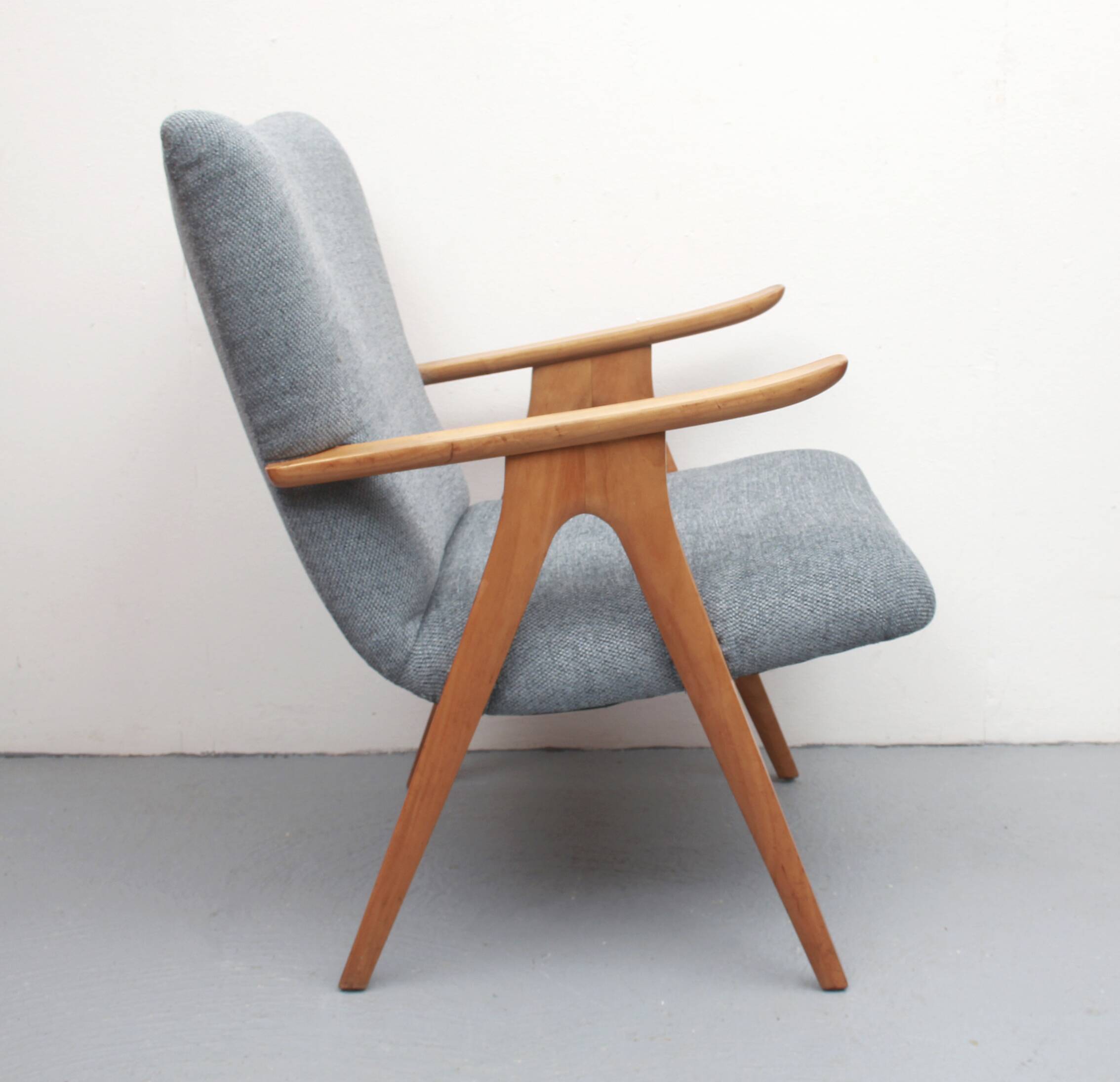 1950s  armchair in cherrywood
