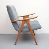 1950s  armchair in cherrywood