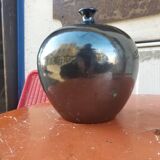 Black ceramic vase circa 1950