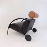 COR Zyklus leather armchair with ottoman by Peter Maly