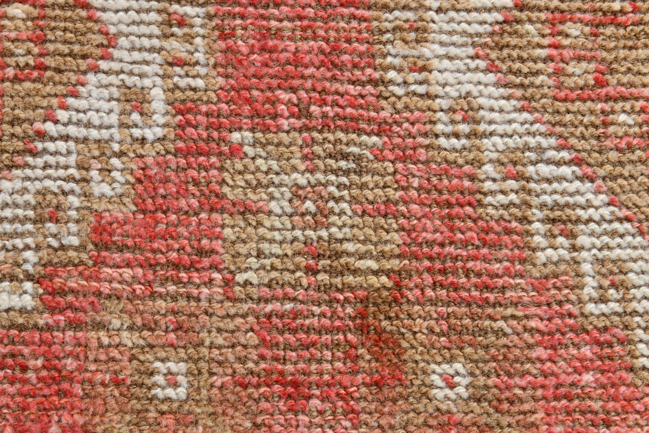 3x10 Turkish Pale Red & Beige Vintage Runner Rug, 90x303Cm