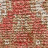 3x10 Turkish Pale Red & Beige Vintage Runner Rug, 90x303Cm