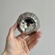 Set of 6 low bowls in polished stainless steel