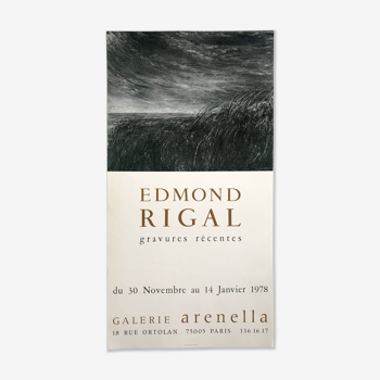 Edmond RIGAL, Arenella Gallery, 1978. Original color poster