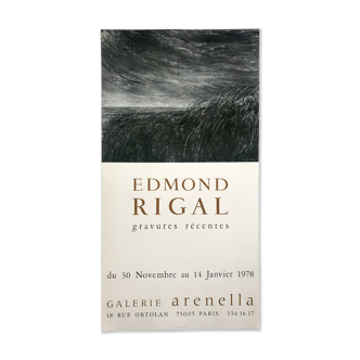 Edmond RIGAL, Arenella Gallery, 1978. Original color poster