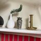 Art nouveau era pewter vase signed Jules Louis Rispal