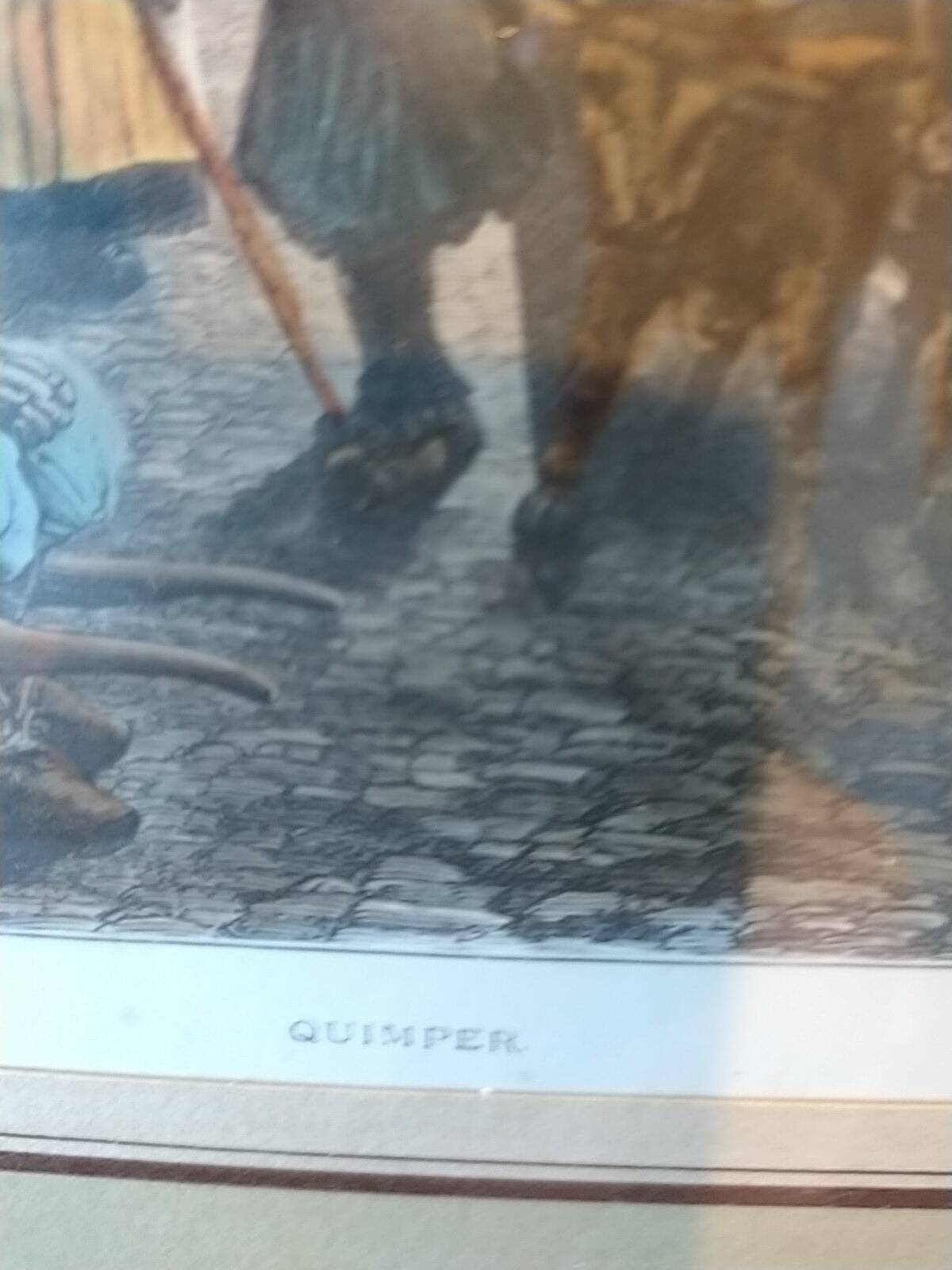 Engraving from Quimper. Late 19th century.