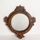 Miroir original en verre décoratif marron moyen, Europe, années 1960