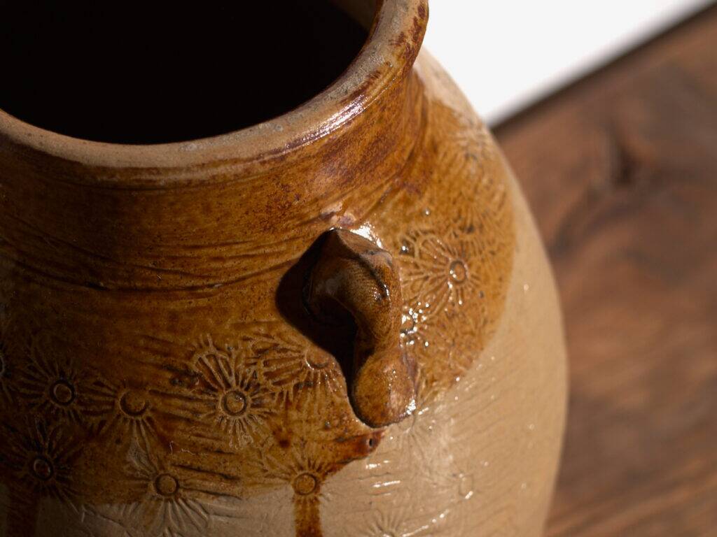 Ancient Chinese glazed stoneware vase – China, circa 1900