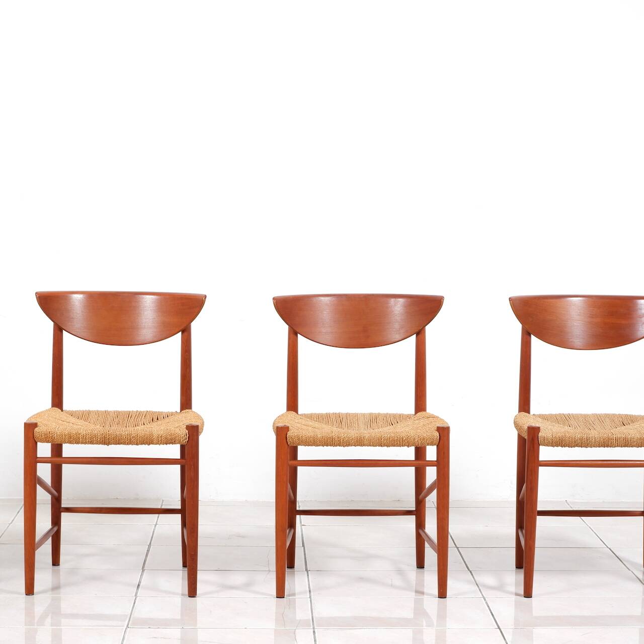 Ensemble de 4 chaises à repas en teck par Peter Hvidt & Orla Molgaard-Nielsen