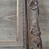 Old gilded wooden frame with beige / vintage Marie Louise