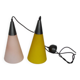 Double pendant lamp by Solken, 1970's.