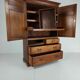 Antique Howard & Son’s Berners Street linen press – light oak, 19th century
